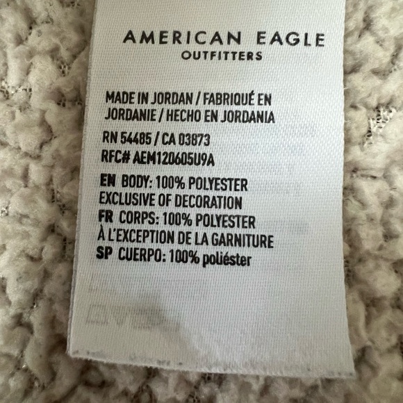 American Eagle Outfitters Women’s Cream Sherpa Hoodie - Picture 4 of 5